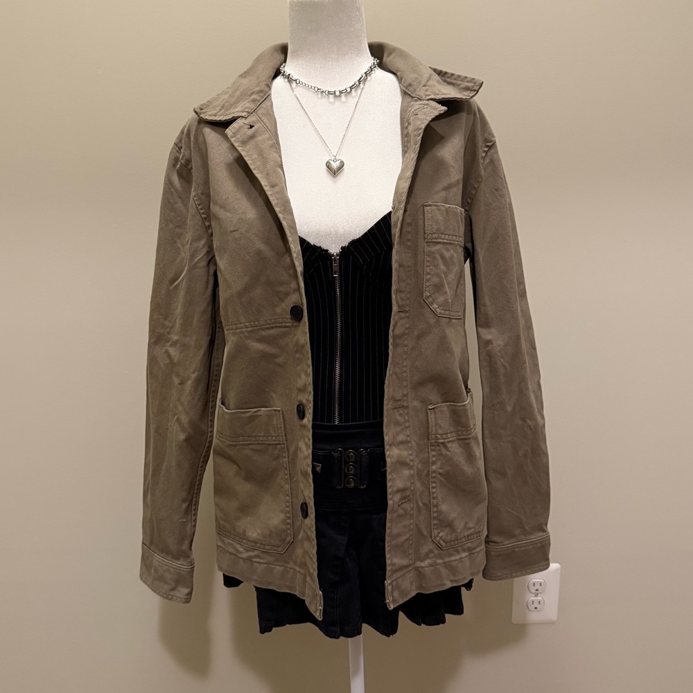 Button up cargo coat, size S